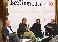 Berliner Themen - mit Friedrich Dieckmann, Bernhard Schulz, Dorothee Dubrau und Thomas Flierl; Foto: Andre Nowak