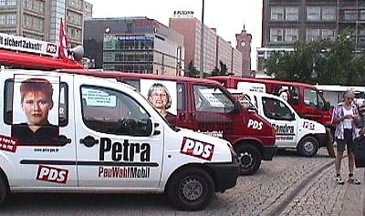 PDS-Wahlmobile; Foto: Elke Brosow