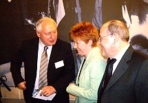 Oskar Lafontaine, Petra Pau und Gregor Gysi; Foto: Axel Hildebrandt