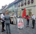 Stand-Aktion in Arnstadt; Foto: Axel Hildebrandt