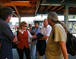 Gespräch mit Vertretern der Aktionsgemeinschaft Insel-Bahnhof; Foto: Elke Brosow